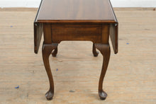 Load image into Gallery viewer, Vintage Hammary Solid Oak Drop Leaf Side Table with Queen Anne Legs