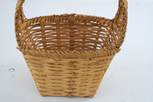 Load image into Gallery viewer, Handwoven Wood Splint Gathering Basket Rustic Farmhouse Decor 12 Inch