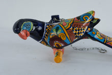 Load image into Gallery viewer, Large Talavera Parrot Hanging Ceramic Bird Mexican Folk Art 28 x 7