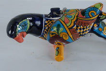Load image into Gallery viewer, Large Talavera Parrot Hanging Ceramic Bird Mexican Folk Art 28 x 7