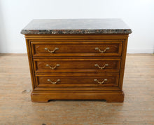 Load image into Gallery viewer, Henredon Marble Top Bachelor Chest Three Drawer Dresser 44.5 Inch