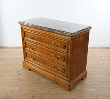 Load image into Gallery viewer, Henredon Marble Top Bachelor Chest Three Drawer Dresser 44.5 Inch