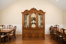 Load image into Gallery viewer, Henredon Lighted China Cabinet Hutch Two Piece Traditional Display Cabinet 70 Inch