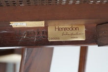 Load image into Gallery viewer, Henredon Pan Asian Vintage Mahogany Dining Table and Six Cane Seat Chairs with Two Leaves