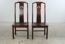 Load image into Gallery viewer, Henredon Pan Asian Vintage Mahogany Dining Table and Six Cane Seat Chairs with Two Leaves