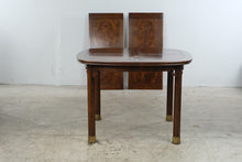 Load image into Gallery viewer, Henredon Pan Asian Vintage Mahogany Dining Table and Six Cane Seat Chairs with Two Leaves