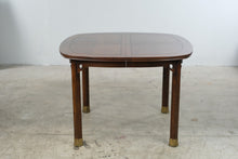Load image into Gallery viewer, Henredon Pan Asian Vintage Mahogany Dining Table and Six Cane Seat Chairs with Two Leaves