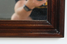 Load image into Gallery viewer, Henredon Folio Fourteen Mahogany Wall Mirror – 48” Tall Arched Vintage Mirror