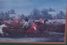 Load image into Gallery viewer, Framed Equestrian Fox Hunting Scene – Bakers Street Design Group Print 32x25.5