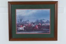 Load image into Gallery viewer, Framed Equestrian Fox Hunting Scene – Bakers Street Design Group Print 32x25.5