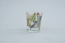 Load image into Gallery viewer, Aruba Butterfly Shot Glass Hand Painted Tropical Floral Souvenir Collectible