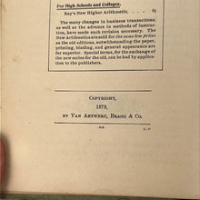 Load image into Gallery viewer, Ray’s Elementary Arithmetic - 1879