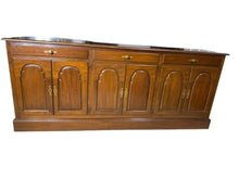 Load image into Gallery viewer, Extra-Long Kittinger Solid Mahogany Buffet / Credenza with Raised Panel Doors