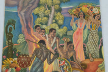 Load image into Gallery viewer, 1955 Matson Lines SS Lurline “Island Feast” Menu – Vintage Hawaiian Art Print by Eugene Savage