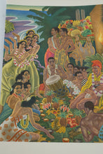 Load image into Gallery viewer, 1955 Matson Lines SS Lurline “Island Feast” Menu – Vintage Hawaiian Art Print by Eugene Savage