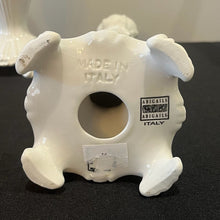 Load image into Gallery viewer, Abigails Italy White Ceramic Candlesticks Pair 12 Inch Classic Scroll Base