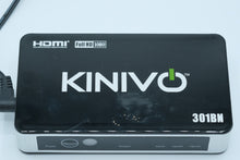 Load image into Gallery viewer, Kinivo 301BN HDMI Switch – 3-Port 1080p Full HD with Power Supply – Powers On