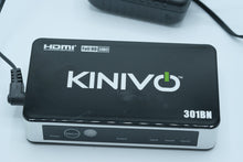 Load image into Gallery viewer, Kinivo 301BN HDMI Switch – 3-Port 1080p Full HD with Power Supply – Powers On