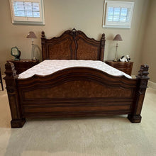 Load image into Gallery viewer, Old World Burled King Size Bed