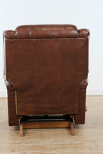 Load image into Gallery viewer, La-Z-Boy Brown Leather Rocker Recliner Chair Manual Reclining Armchair