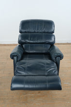 Load image into Gallery viewer, La-Z-Boy Navy Blue Leather Rocker Recliner – Plush Comfort & Timeless Style