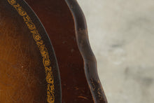 Load image into Gallery viewer, Vintage Mahogany Hexagonal Leather Top Accent Table with Drawer - ONLINE ONLY