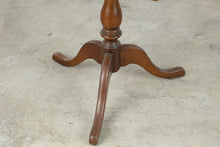 Load image into Gallery viewer, Vintage Mahogany Hexagonal Leather Top Accent Table with Drawer - ONLINE ONLY