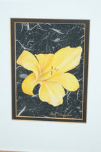 Load image into Gallery viewer, “Lily on Black” Original Miniature by June Trogdon (1997)
