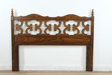 Load image into Gallery viewer, Queen Size Carved Wood Headboard with Scrollwork Panel