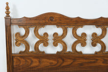 Load image into Gallery viewer, Queen Size Carved Wood Headboard with Scrollwork Panel