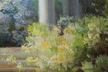 Load image into Gallery viewer, Vintage Joonam Yoon Garden Landscape Oil Painting Framed Canvas 39x50