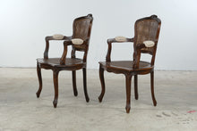 Load image into Gallery viewer, Pair of French Louis XV Style Double Cane Armchairs