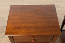 Load image into Gallery viewer, Pair of Pier 1 Wooden End Tables with Drawer & Lower Shelf