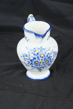 Load image into Gallery viewer, Countryman Ceramics Portugal Hand Painted Blue Floral Pitcher Jug 9"