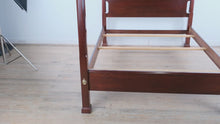 Load and play video in Gallery viewer, Charleston Queen Size Pencil Post Bed – Solid Mahogany