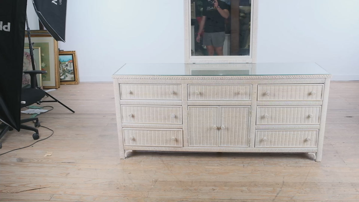 Henry Link Wicker Dresser with Mirror – Lexington Furniture