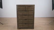 Load and play video in Gallery viewer, Elements Logic Rustic Gray 6-Drawer Chest of Drawers – Modern Bedroom Storage