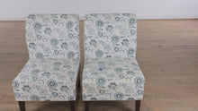 Load and play video in Gallery viewer, Pair of Nathaniel Home Blue Flora Accent Chairs