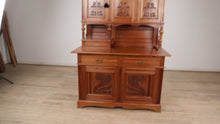 Load and play video in Gallery viewer, Solid Mahogany Art Nouveau Step Back Cupboard