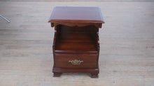 Load and play video in Gallery viewer, Old Mill Cherry Nightstand with Cubby