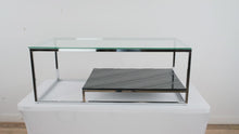 Load and play video in Gallery viewer, Major-Q Chrome Coffee Table with Black Wavy Shelf