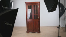Load and play video in Gallery viewer, Heirloom Mahogany Corner Cabinet by Craftique