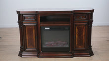 Load and play video in Gallery viewer, Fireplace Console Cabinet by Great World – 58” Wide