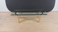 Load and play video in Gallery viewer, Gold Hollywood Regency Coffee Table