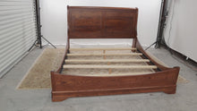 Load and play video in Gallery viewer, Louis Phillipe Oak California King Sleigh Bed

