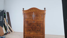 Load and play video in Gallery viewer, Rare Antique Flamed European Secretary Desk