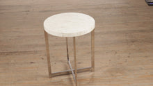 Load and play video in Gallery viewer, Tile Topped 17" Round Side Table