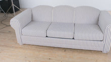 Load and play video in Gallery viewer, The McRae Sleeper Sofa – Striped Elegance