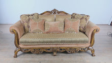 Load and play video in Gallery viewer, “Château Camille” Ornate Carved Sofa / Couch