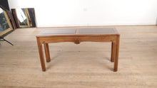 Load and play video in Gallery viewer, Shell Cliff Oak Console Table with Glass Panels